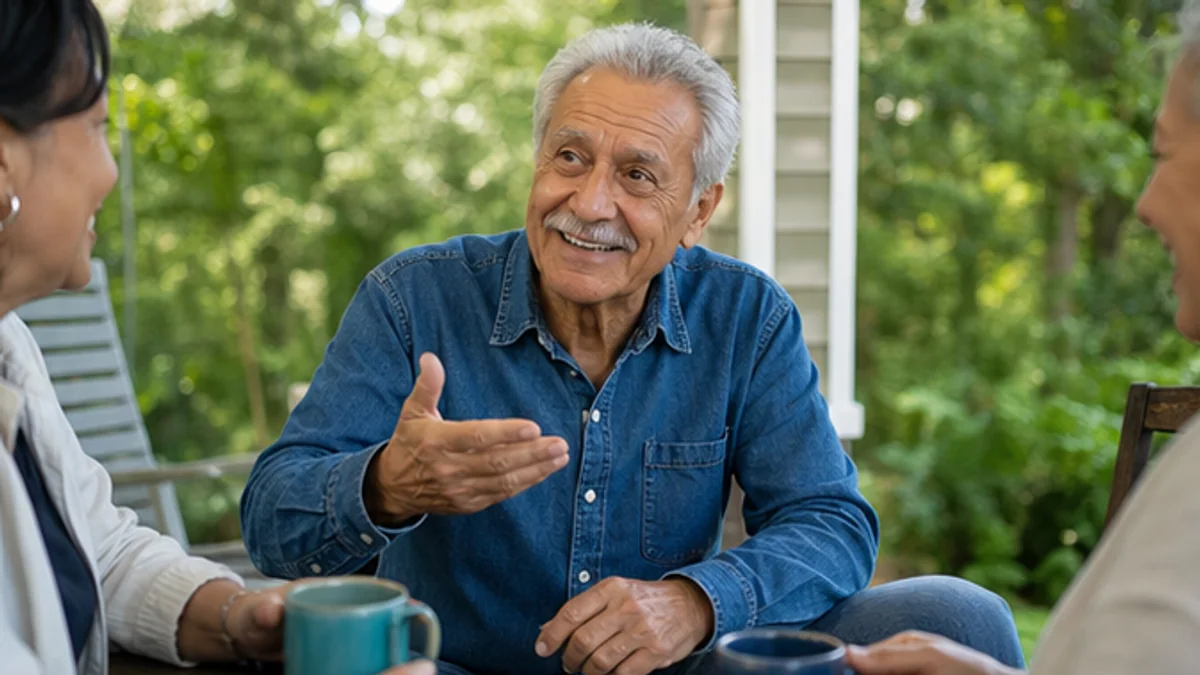 Adult concentrating hard to follow a conversation, showing listening fatigue