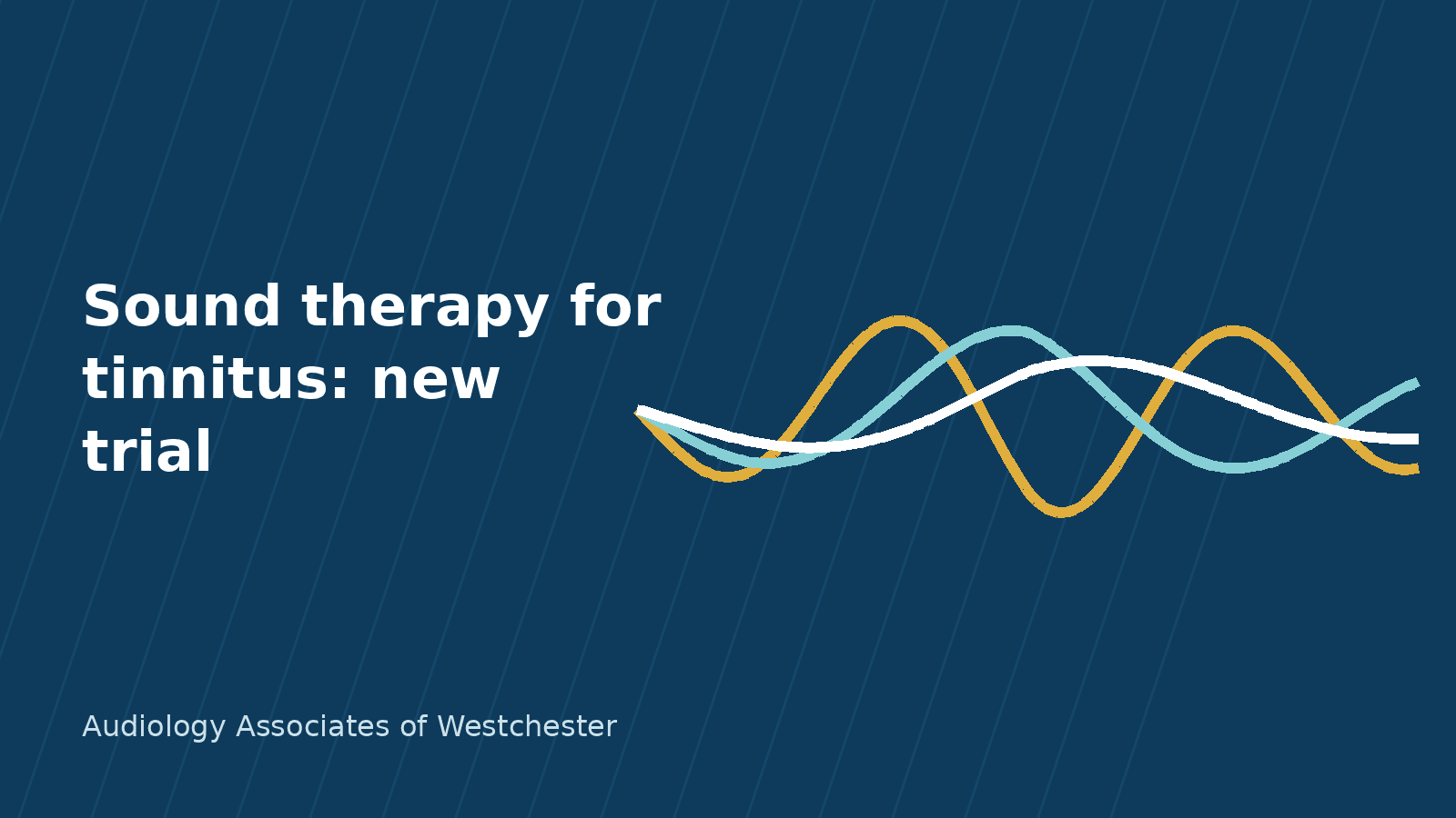 Sound waves flowing into an ear, illustrating sound therapy research for tinnitus in Westchester